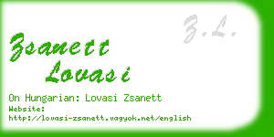 zsanett lovasi business card